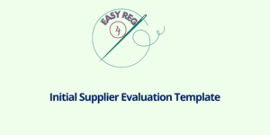 Initial Supplier Evaluation Template