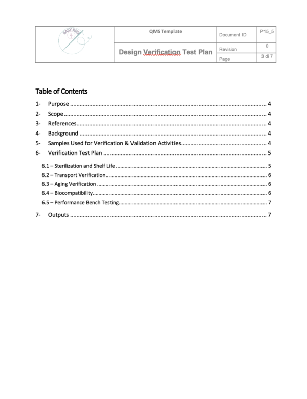 Design verification Plan Template - Image 2