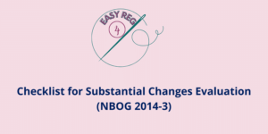 Checklist for Substantial Changes Evaluation (NBOG 2014-3)