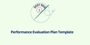 Performance Evaluation Plan Template