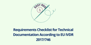 Requirements Checklist for Technical Documentation According to EU IVDR  2017/746