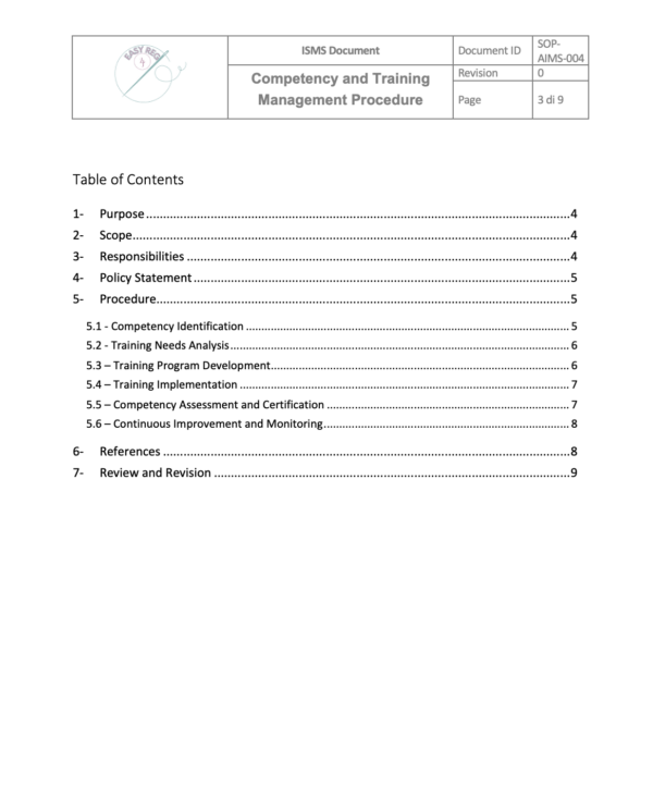 Competency and Training Management SOP - Image 2