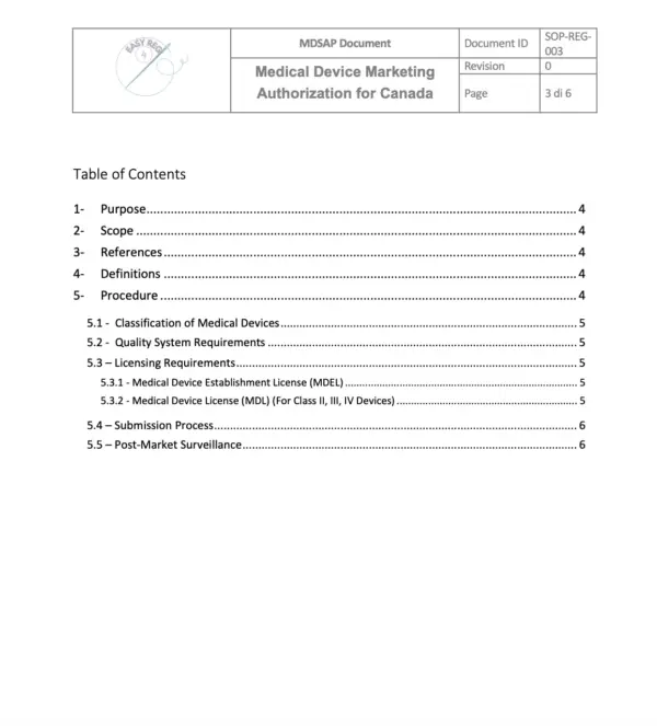 Medical Device Marketing Authorization for Canada - Image 2