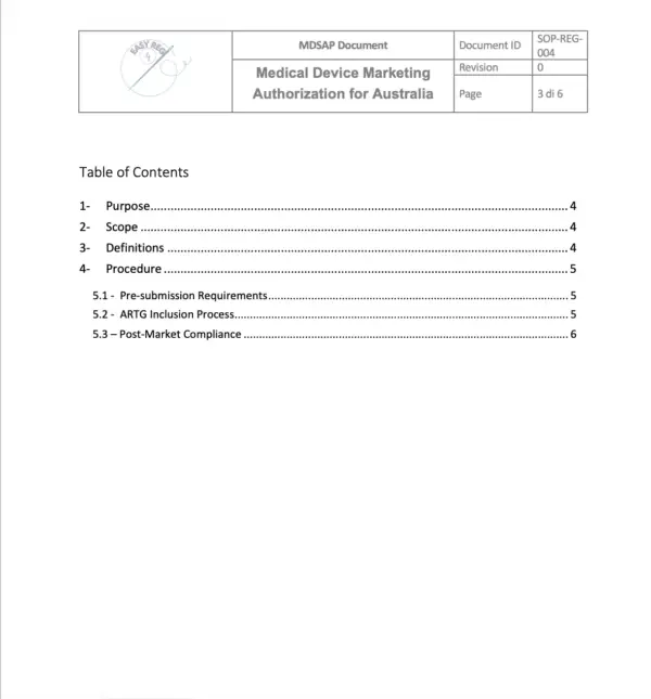 Medical Device Marketing Authorization for Australia - Image 2