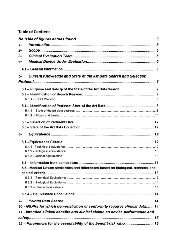 Clinical Evaluation Plan Template - Image 2